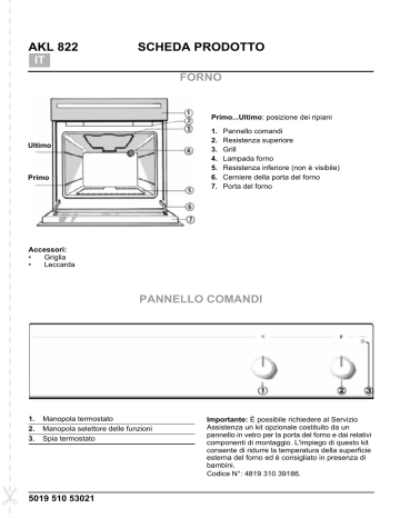Ignis AKL 822 WH Oven Manuale utente | Manualzz
