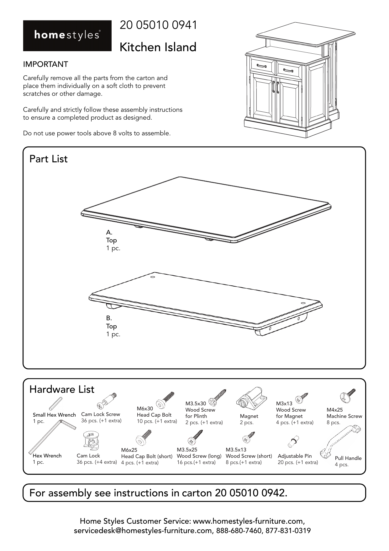 37+ Home Styles Kitchen Island Assembly Instructions