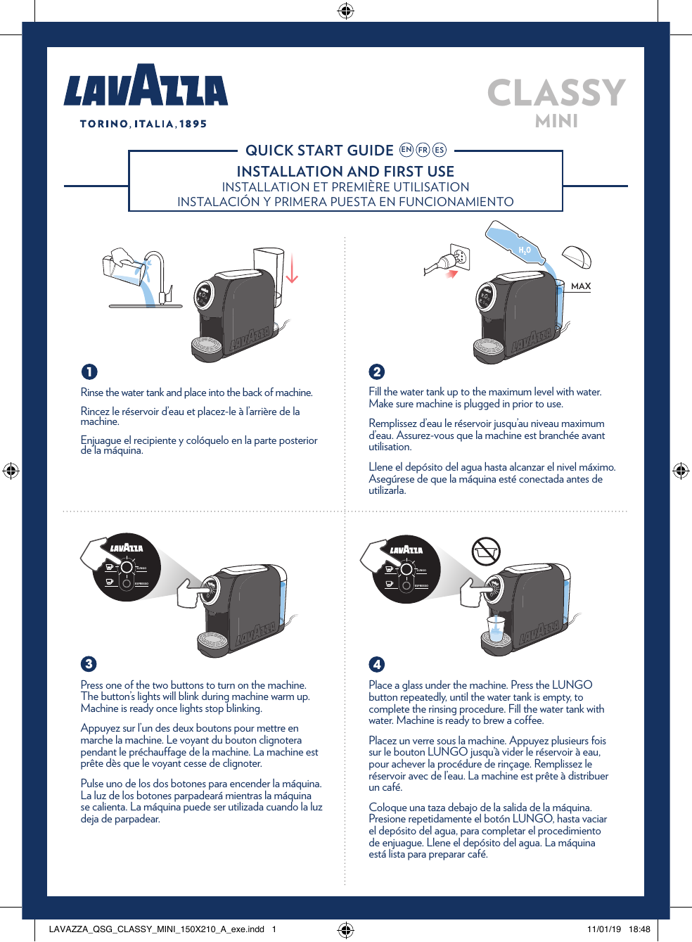 lavazza classy mini manual