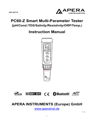 Apera PC60-Z Instruction Manual | Manualzz