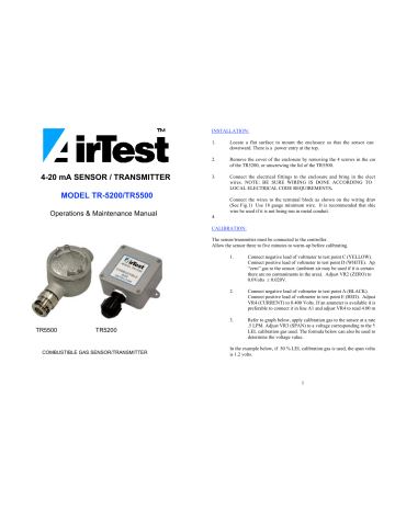 AirTest TR-5200 Operation & Maintenance Manual | Manualzz