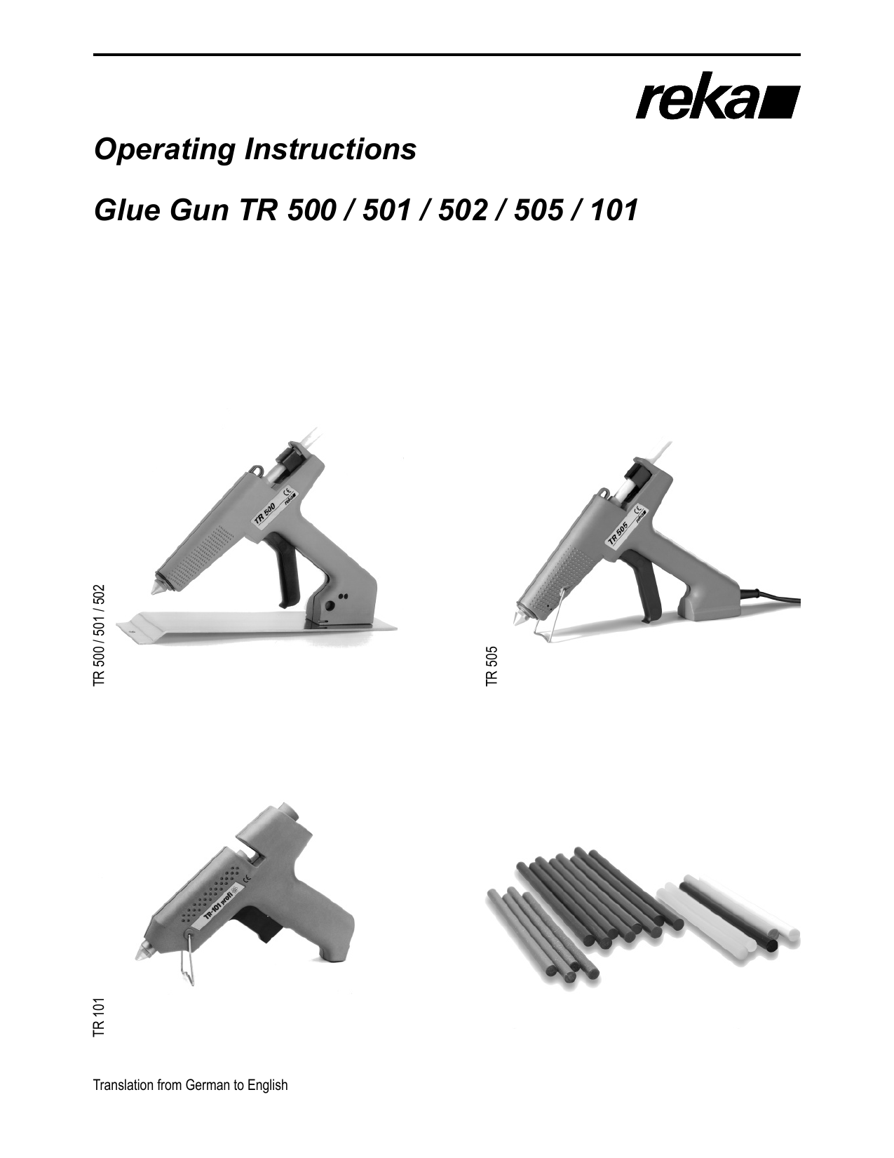 Reka Tr 505 Operating Instructions Manual Manualzz