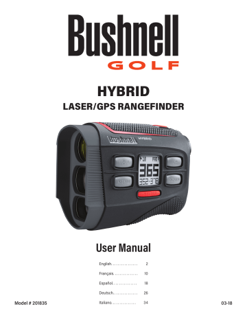 Bushnell Hybrid Laser GPS User Manual | Manualzz