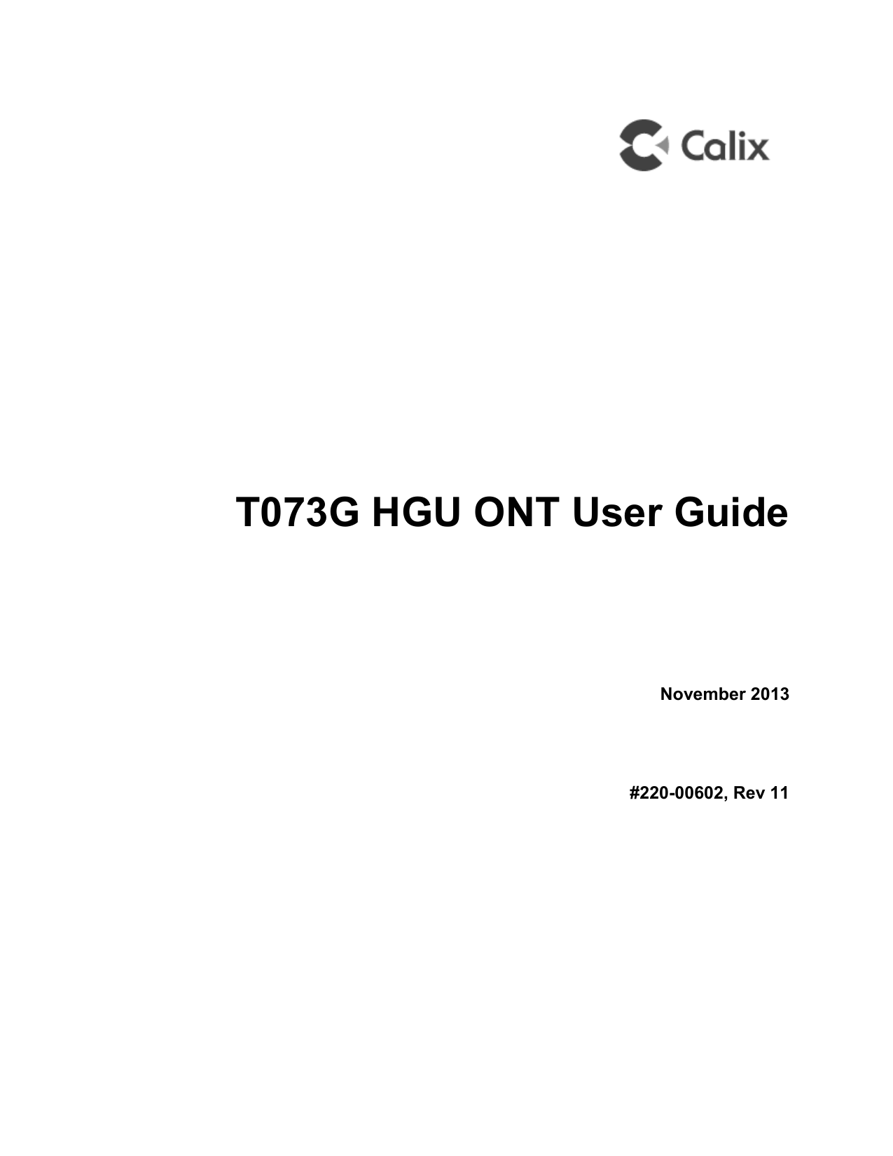 Calix T073g Hgu Ont User Manual Manualzz