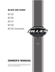 Blues car audio BX-52 Owner's Manual