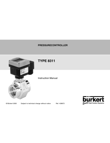 Bürkert 8311 Instruction Manual | Manualzz