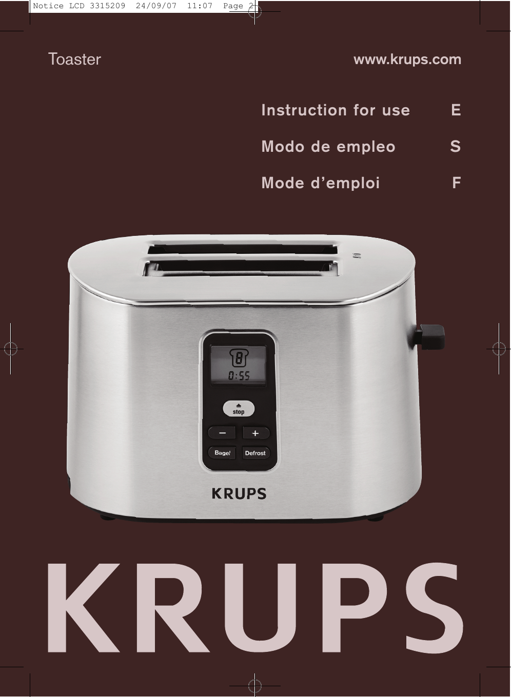 KRUPS 4 slice toaster KH251D51