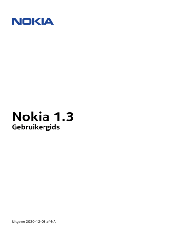 Nokia 1.3 Gebruikershandleiding | Manualzz