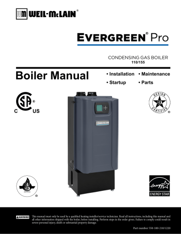 Wiring diagram — schematic. Weil-McLain 383900006, Evergreen Pro Gas