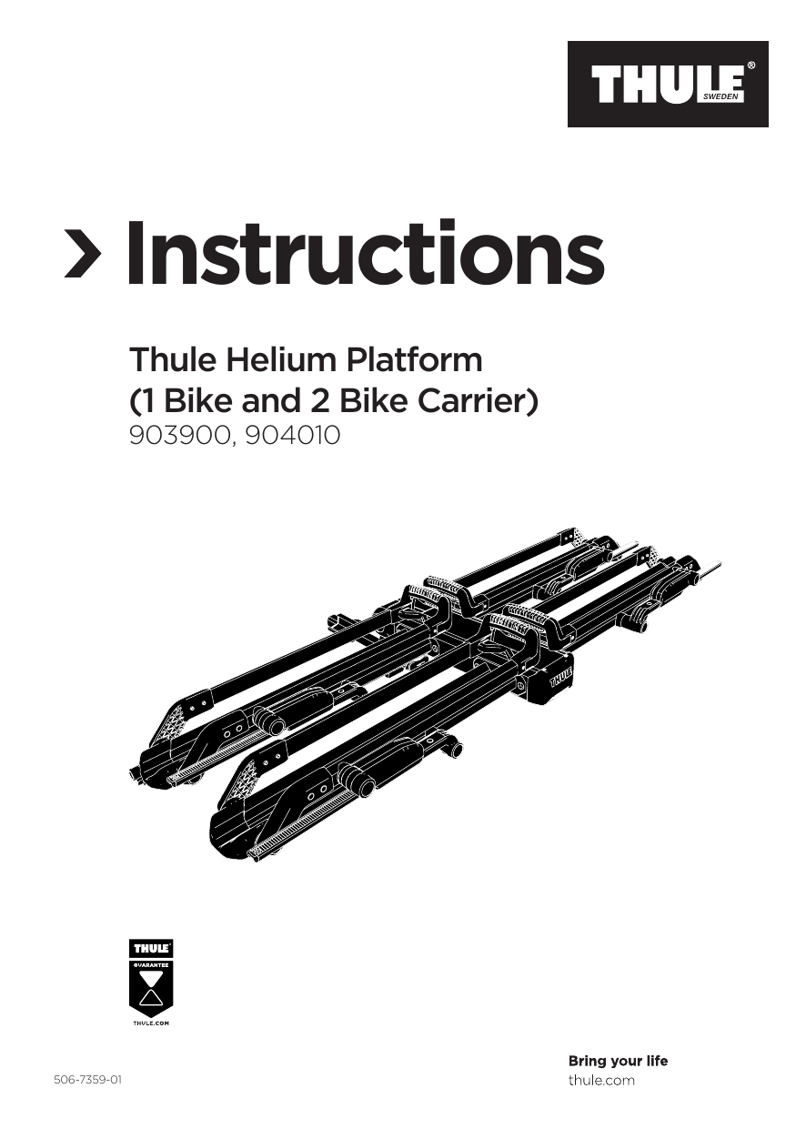 Thule Helium Platform 2 Helium Platform 1 Helium 2 User manual