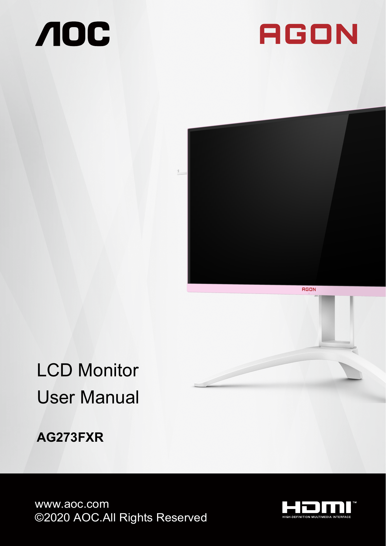 AOC AG273FXR Owner Manual | Manualzz