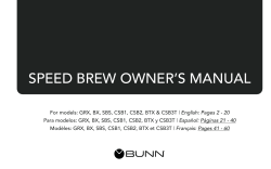 Bunn Csb3t Product Manual User Manual Manualzz Com
