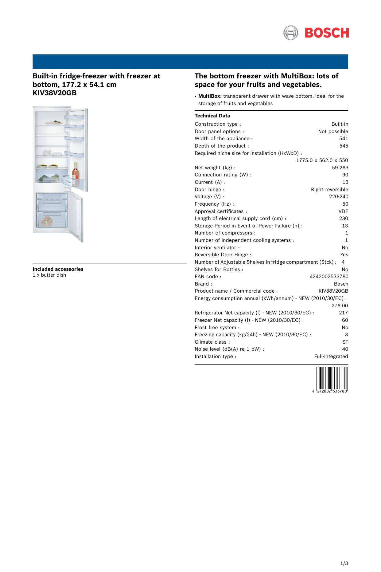 bosch kin86vff0g