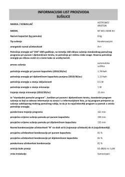 HOTPOINT/ARISTON NT M11 82SK EU - Uputstvo za upotrebu, informacije o  proizvodu | manualzz.com