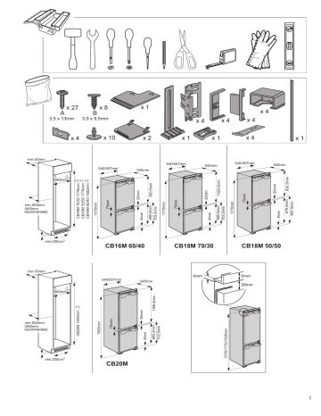 Atag KCBDS 18601 Fridge/freezer combination Installation instructions ...