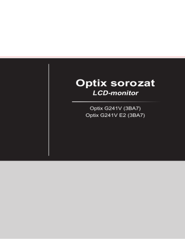 MSI Optix G241V MONITOR Navodilo za lastnika | Manualzz