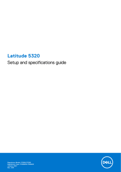 Dell Latitude 5320 - Owner's manual, Reference guide, Service manual, Setup Guide, Specification Dell Latitude 5320 - Owner's manual, Reference guide, Service manual, Setup Guide, Specification