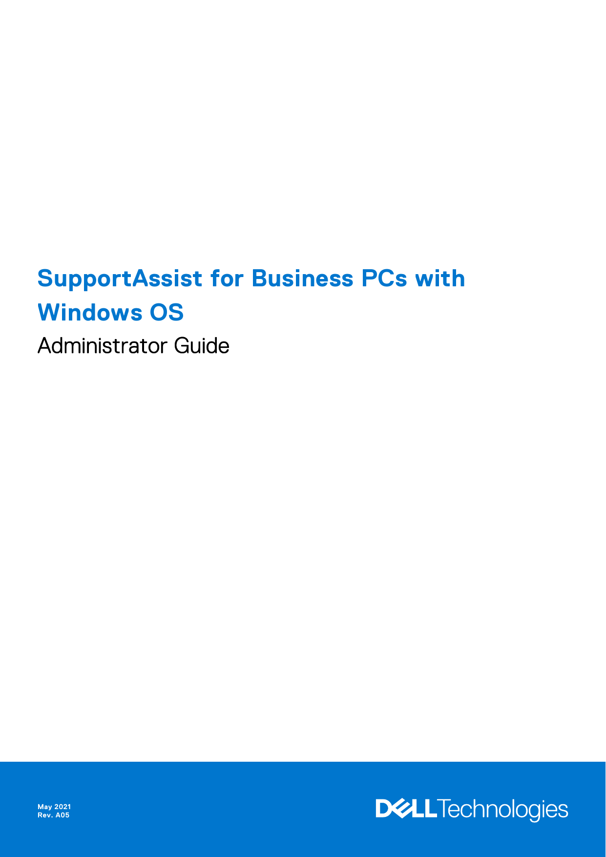 Dell SupportAssist for Business PCs software Administrator Guide | Manualzz
