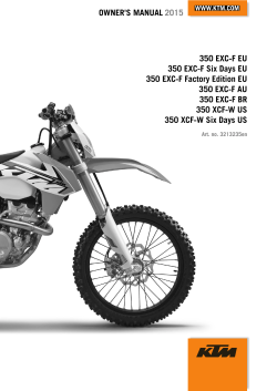 KTM 350 EXC-F 2015 - Owner's manual 