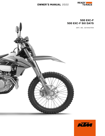 KTM 500 EXC-F Six Days 2022 Owner Manual | Manualzz