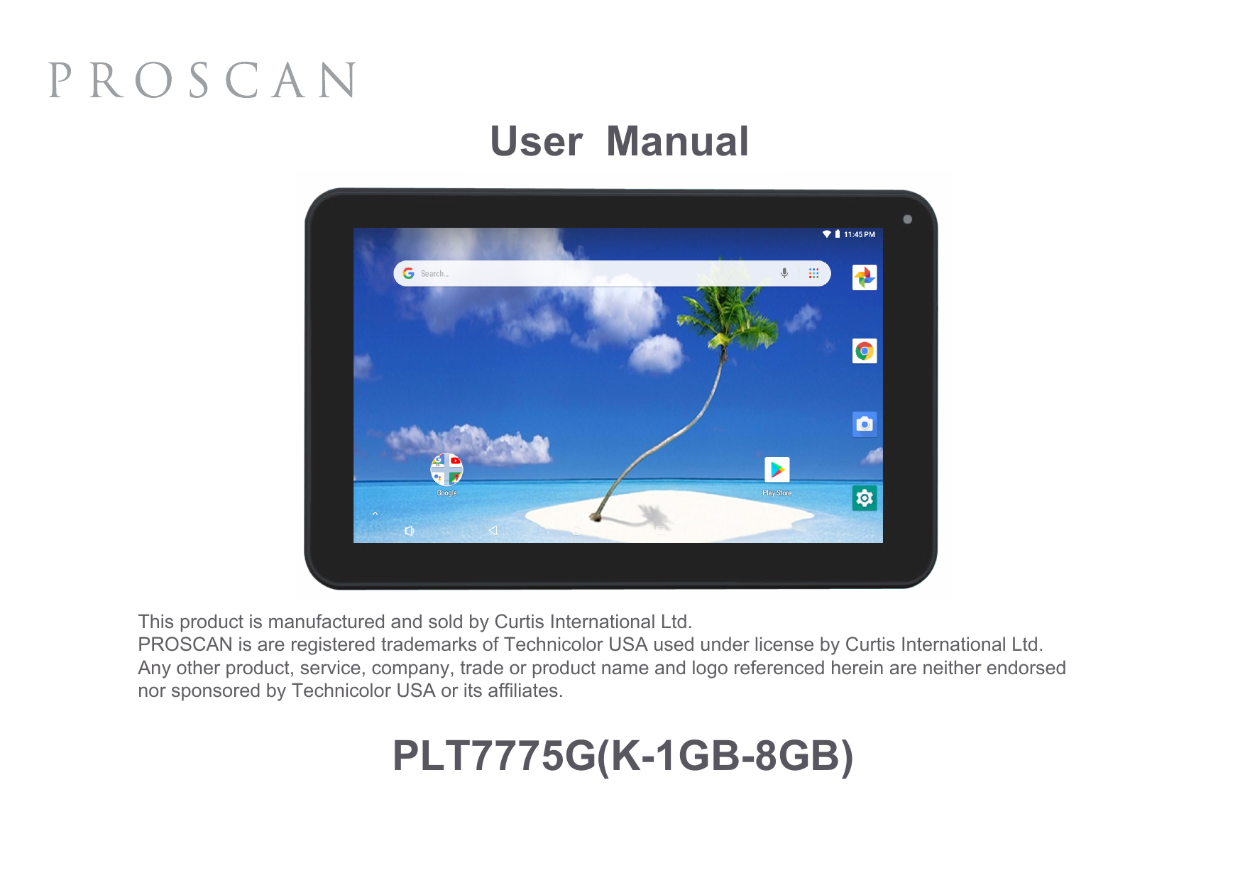 proscan tablet reset password