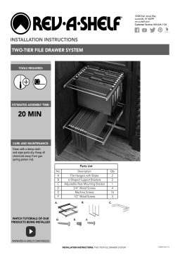 Rev-A-Shelf RAS-FD-KIT Two-Tier File Drawer System Installation instructions
