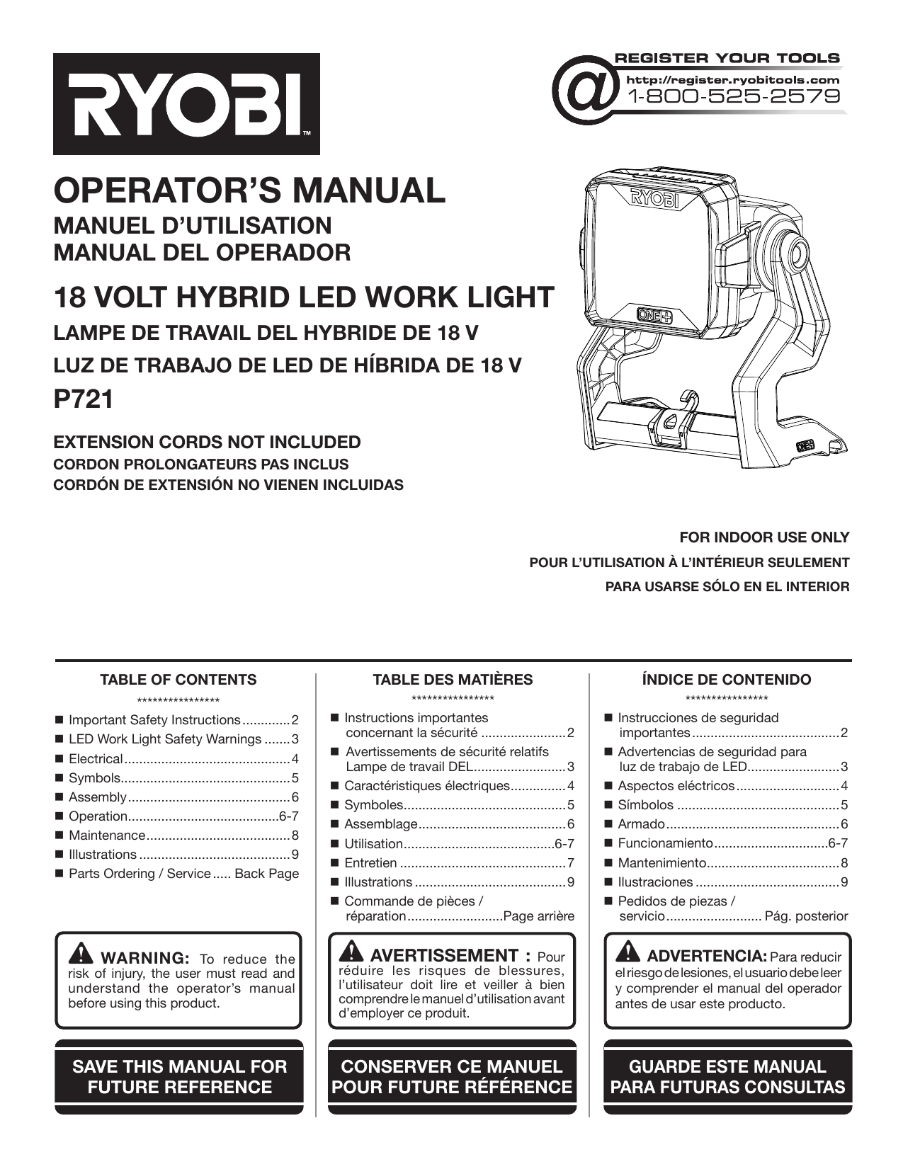 Ryobi PCL1304K1N, PCL1301K1N, PCL1302K1N, PCL1301NC, P721