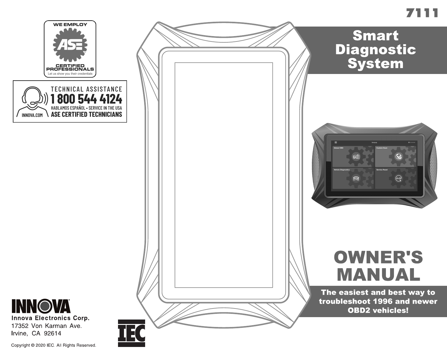 Innova 7111  OBD2 Bidirectional Smart Scan Tool Tablet - Innova Electronics