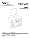 Style Selections 1678VM-49-292 49-in Light Gray Single Sink Bathroom Vanity Installation Guide