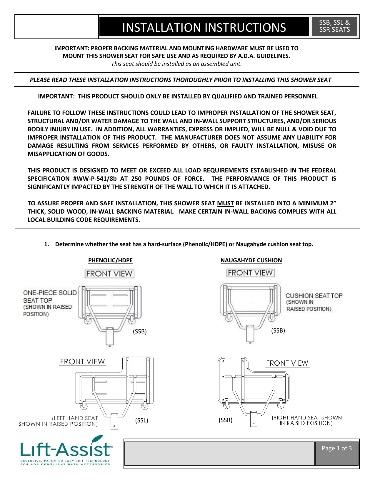 Seachrome SSB-240150-NW Naugahyde White Cushion Folding