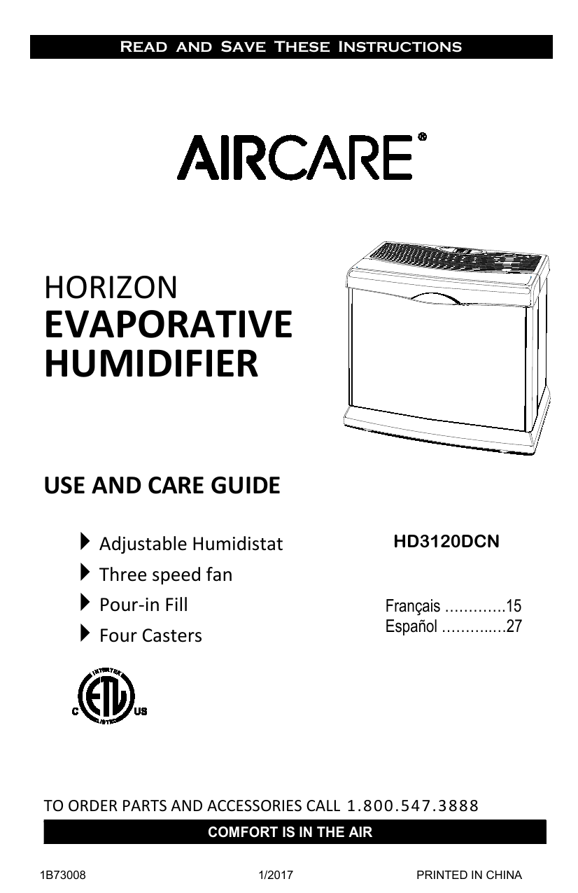 Aircare hd3120dcn best sale