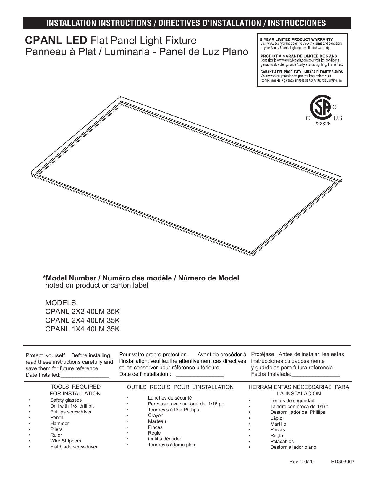 Lithonia Lighting Led Flat Panel Installation Instructions