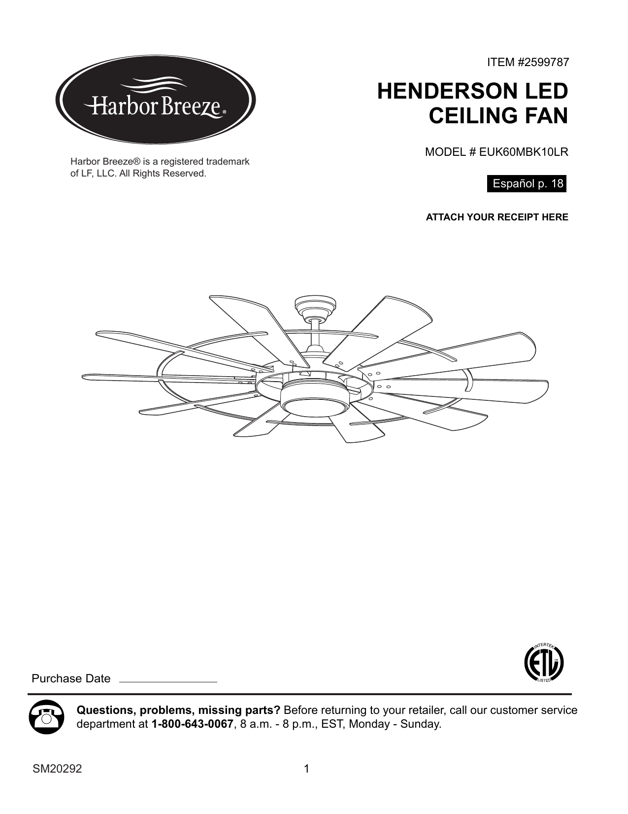Led Ceiling Fan Installation Manual