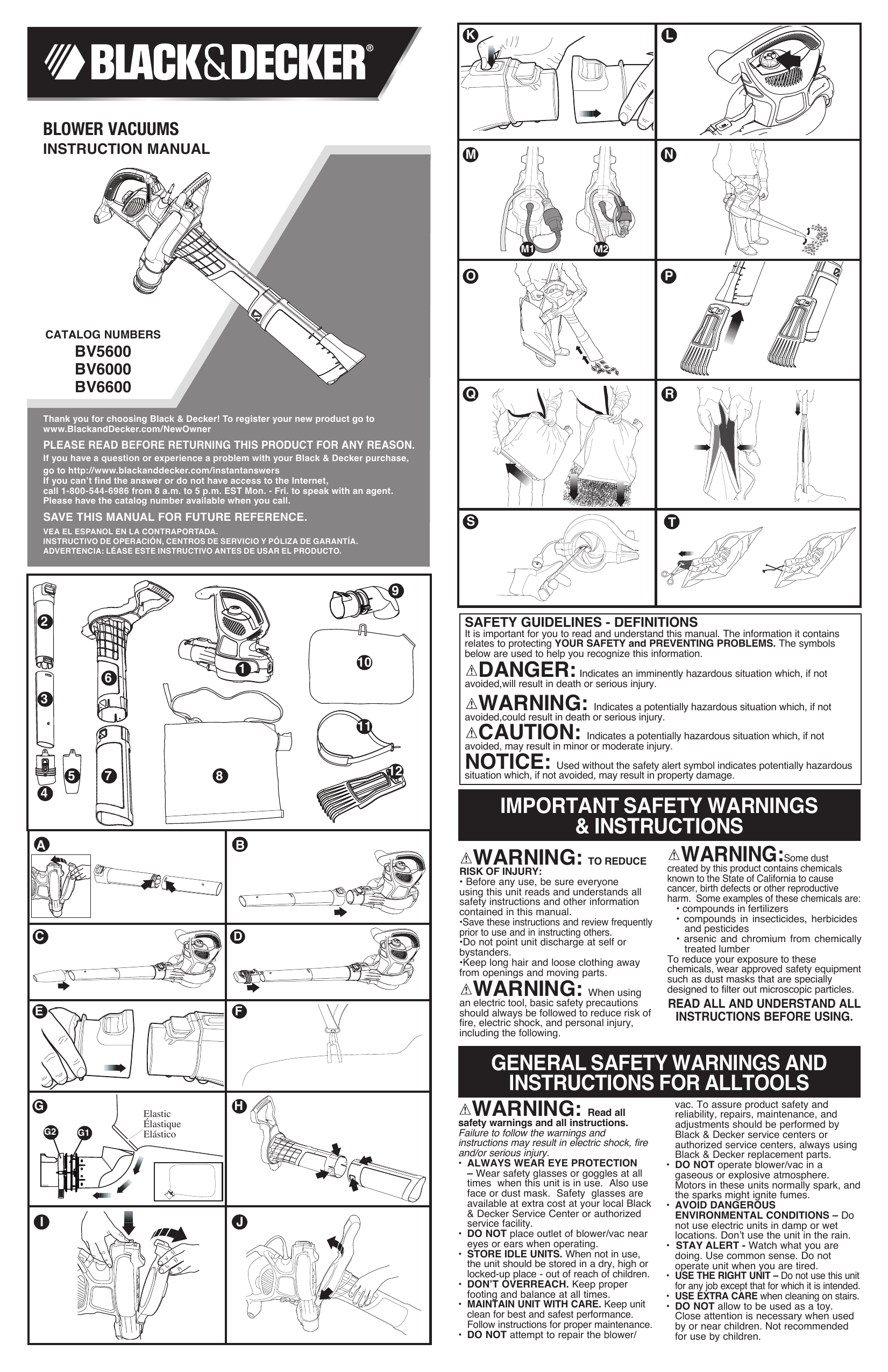 Black & Decker BV6000 Manual