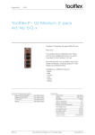 Toolflex Original Pro 612-1 Toolflex 2-Piece 3-in Black Composite Multipurpose Storage Rail System Dimensions Guide
