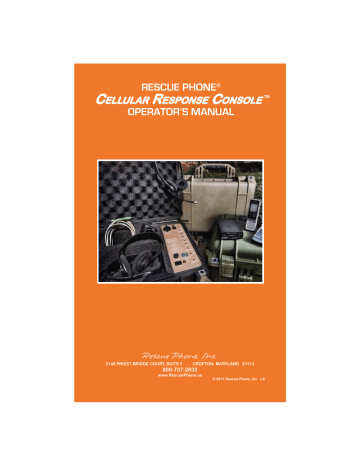 Rescue Phone Cellular Response Console Operator's Manual | Manualzz