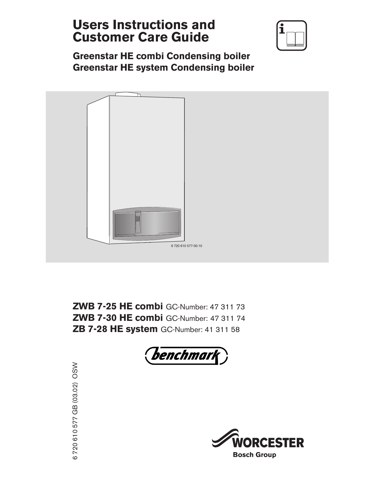 Worcester ZB 7 27 HE Users Instructions And Customer Care Manual