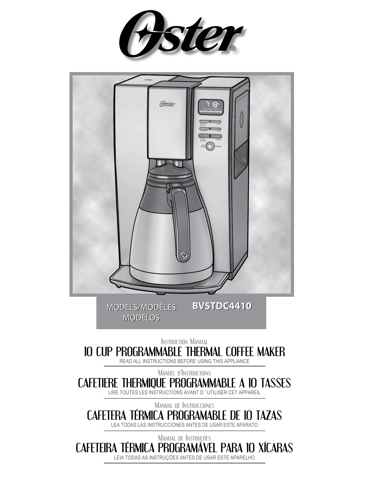 Jarra de Repuesto para Oster® 4288 para Cafeteras 12 Tazas Modelos  3302/3303 - ElectroRepuestos