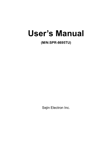 Sejin Electron SPR-8695TU User Manual | Manualzz