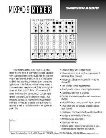 samson mixpad9 samson mixpad9