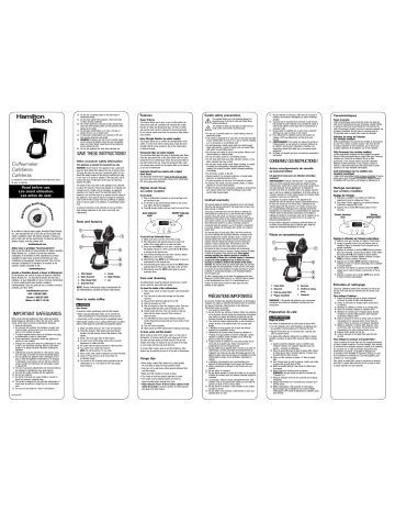 Hamilton Beach 49465R Limited Warranty 