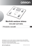 Omron Healthcare HBF-222T-EBK VIVA Digital Scale Instruction manual