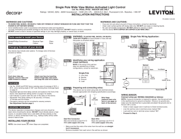 Leviton IPS02-1LW Decora Motion Sensor In-Wall Switch, Auto-On, 2.5A ...