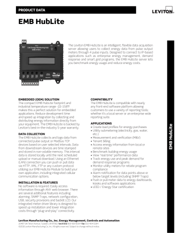 LEVITON A8812 : ENERGY MONITORING HUB | Gordon Electric Supply, Inc