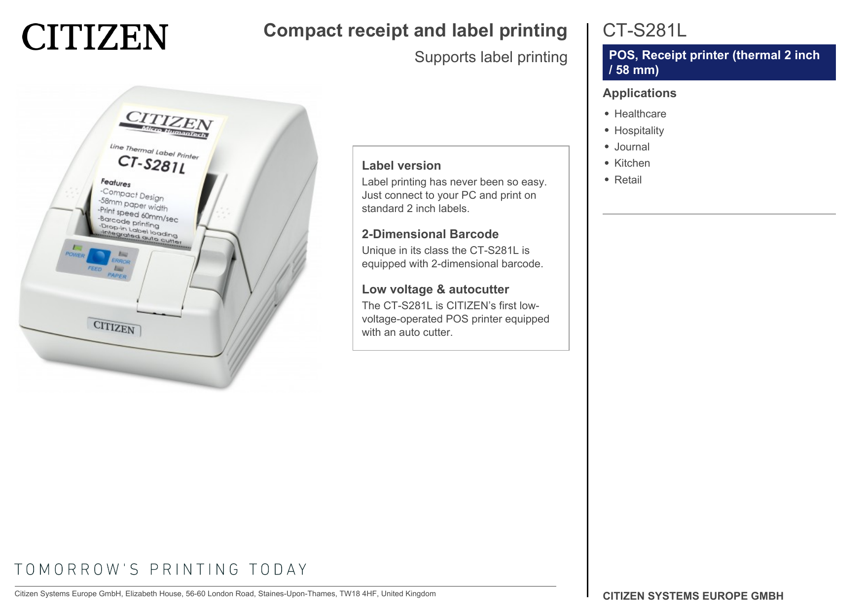 citizen ct s300 driver download