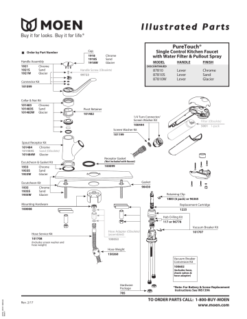 Moen 87810 PureTouch Chrome one-handle filtering pullout kitchen faucet ...