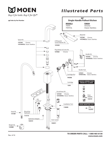 Moen 7597C 90 Degree Chrome one-handle high arc pullout kitchen faucet ...