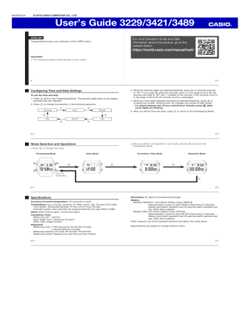 G shock 3229 discount manual