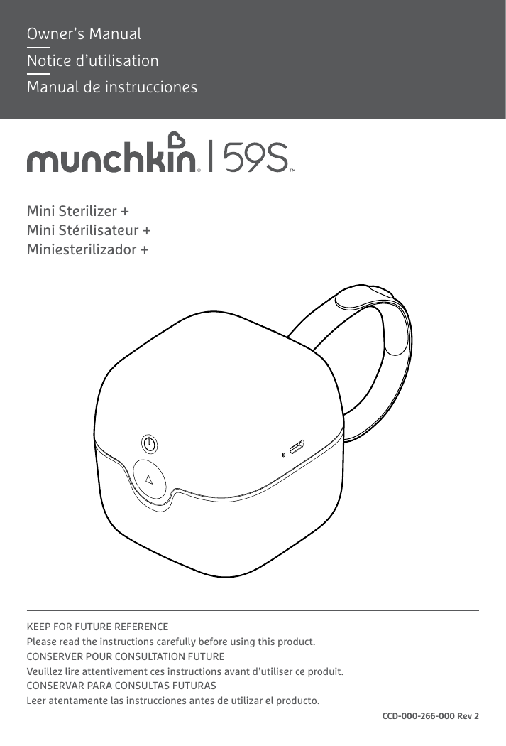 Munchkin clearance sterilizer instructions