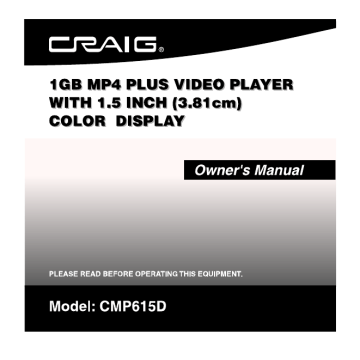 Craig CMP615D User manual | Manualzz